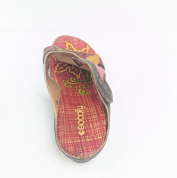 Socofy leather floral sandals - Picture 5 of 16